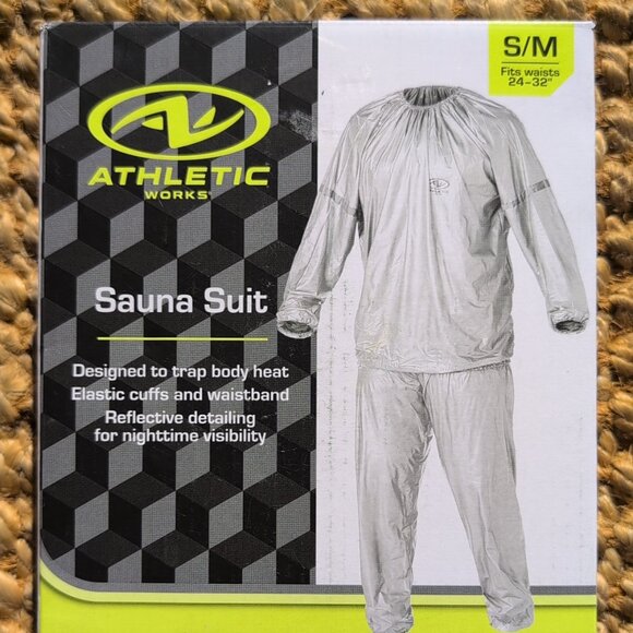 Athletic Works Adult Sauna Suit S/M Fits Waist Sizes 24"-32" Detox NEW - Picture 1 of 5